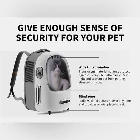 NWT PETKIT Breezy Dome 2 Cat & Dog Carrier Bag. - Picture 6 of 16